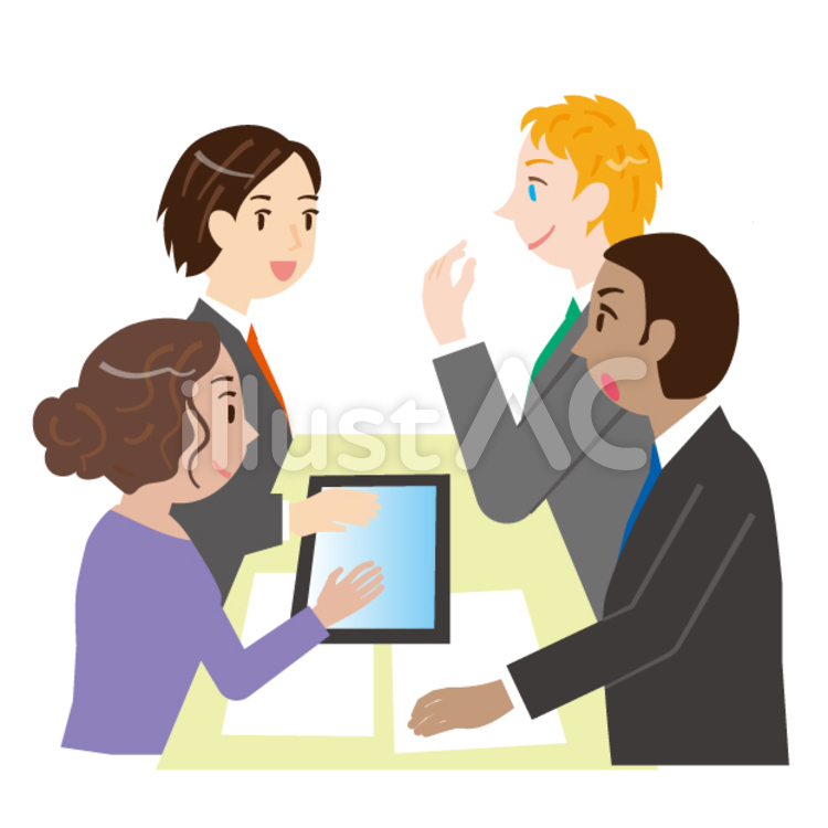 会議 会議,仕事,男性社員のイラスト素材