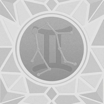 シームレスなモザイク双子座　ｐ エンボス 双子座,ふたご座,星占い,ホロスコープ,占星術,12星座,宇宙,天体,天文,ギリシャ神話のイラスト素材