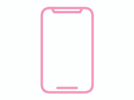 シンプルスマホアイコン２（ピンク） スマホ,機器,uiアイコン,シンプル,ピンクのイラスト素材