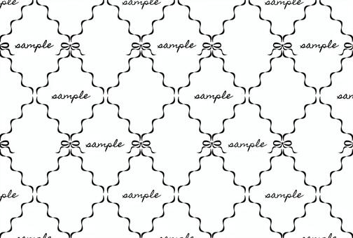 サンプルのリボンフレームウォーターマーク サンプル,ウォーターマーク,文字,英語,フィルター,リボン,ダイヤ,フレーム,シームレス,格子のイラスト素材