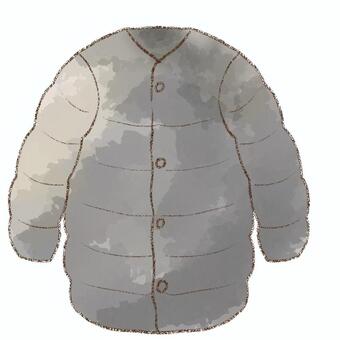 もこもこダウン ダウン,ジャケット,上着,冬服,水彩,鉛筆のイラスト素材