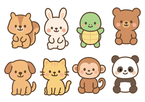 可愛い動物８匹セット