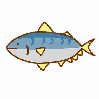 海・川の生き物（鯖） 海洋生物,魚,魚類,鯖,青魚のイラスト素材