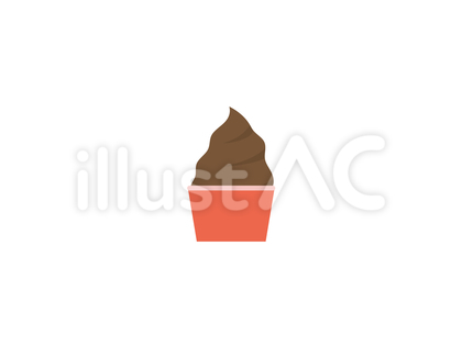 カップソフトクリームアイコンA:チョコ