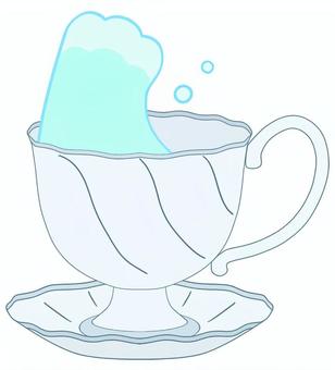 ティーカップ_tea cup 食器,洋風,ティーカップ,耐熱,取っ手のイラスト素材