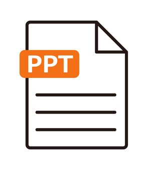 PPTアイコン2 ppt,アイコン,ファイル,拡張子,パワーポイント,データ,保存,資料,シンプル,単体のイラスト素材