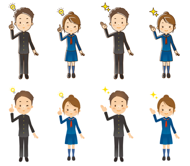 生徒13 学校,中学生,高校生,中学校,高校,生徒,人物,子ども,男の子,女の子のイラスト素材