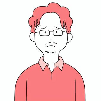 悲しい表情・中年男性 悲しい表情・中年男性 悲しい,ネガティヴ,表情,中年,男性,感情のイラスト素材