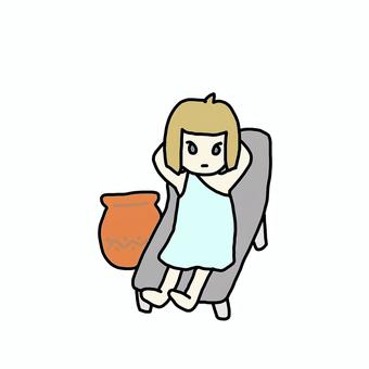 星座　みずがめ座　擬人化 みずがめ座,星座,12星座,占い,擬人化,かぶり物,動物,生物,かわいい,ゆるいのイラスト素材