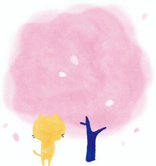 Illustration, tampilan kembang, cherry tree, hanami, 