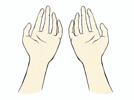 手（着色） 手,受け取る,手の平,ボディーパーツ,シンプル,挿絵のイラスト素材