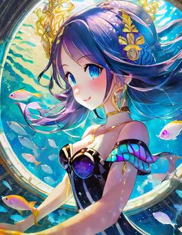 smiling mermaid princess, , JPG