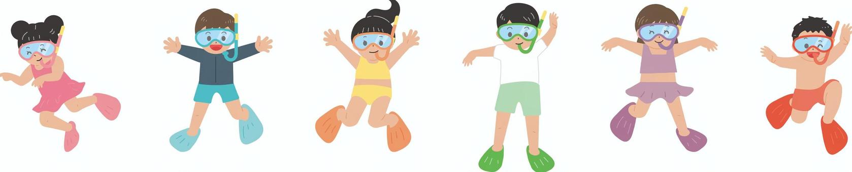 Illustration, sea, chuan, a swimming pool, 