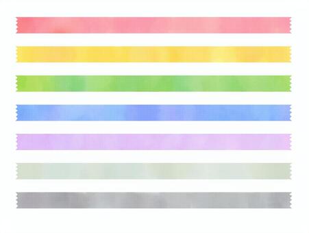 水彩タッチのマスキングテープ マスキングテープ,マステ,文具,模様,柄,リボン,ギザギザ,かわいい,ジグザグ,フレームのイラスト素材