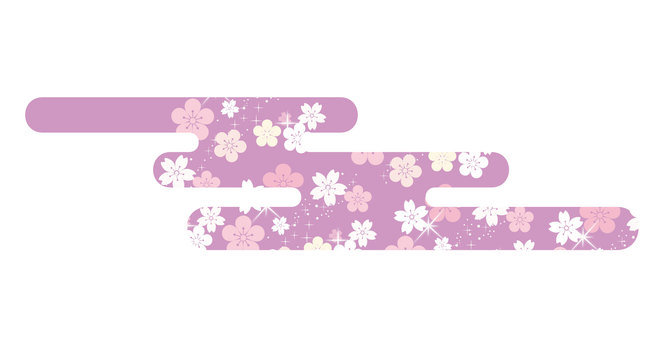 日本の模様37＿春のかすみ雲 かすみ,春,花,桜,梅,花びら,伝統,雲,伝統模様,古代模様のイラスト素材