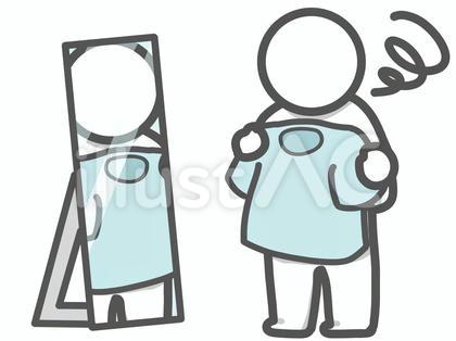 試着する人 ぐるぐる