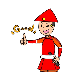 グッドな戦国時代の足軽 足軽,侍,武士,鎧武者,戦士,兵士,日本,和風,歴史,日本史のイラスト素材