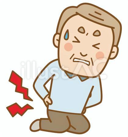 腰が痛む男性
