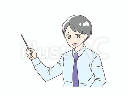 指示棒を持つ男性
