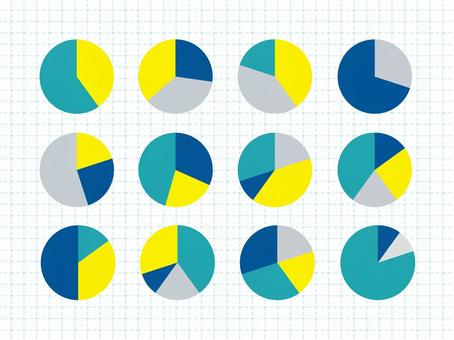 Pie chart set, JPG, PNG and AI Pie chart set, pie chart, graph, data, JPG, PNG and AI