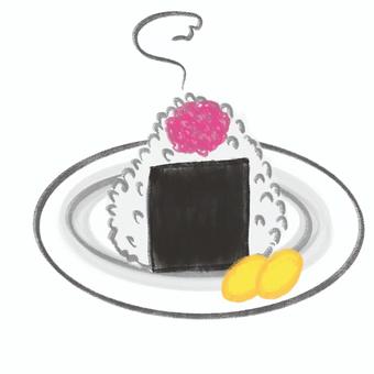 明太子おにぎり 明太子おにぎり おにぎり,おむすび,明太子おにぎり,明太子,にぎりめし,ごはん,米,三角おむすび,三角おにぎり,朝ごはんのイラスト素材