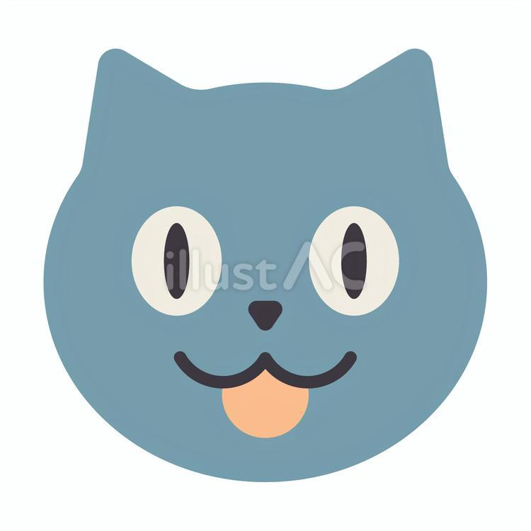 【そのまま使える】ネコ3 猫,動物,正面のイラスト素材