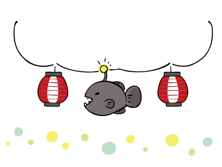 Illustration, costume, deep-sea fish, lantern, 