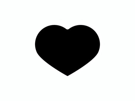 黒のハートアイコン ハート,アイコン,黒,ブラック,ラブ,愛,恋愛,感謝,応援,推しのイラスト素材