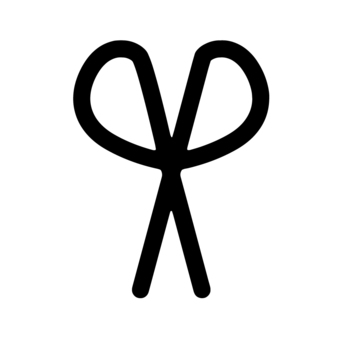 open scissors icon, icon, black and white, simple, JPG, PNG and EPS