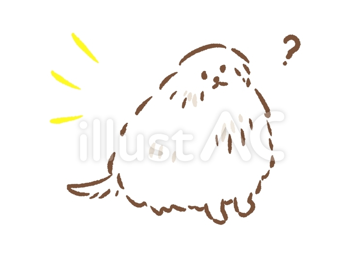 ふわふわの犬 ふわふわ,犬,白のイラスト素材
