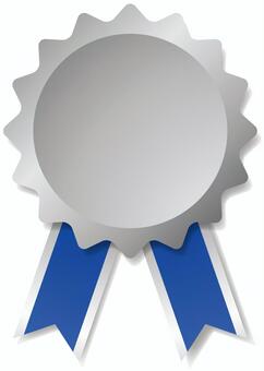 Rosette frame (silver and blue), , JPG, PNG and AI