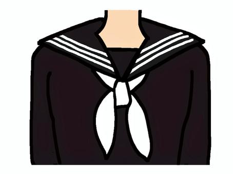 セーラー服 セーラー服 セーラー服,制服,学生,pop調,手描き,挿絵,ワンポイント,素材,商用可,無料のイラスト素材