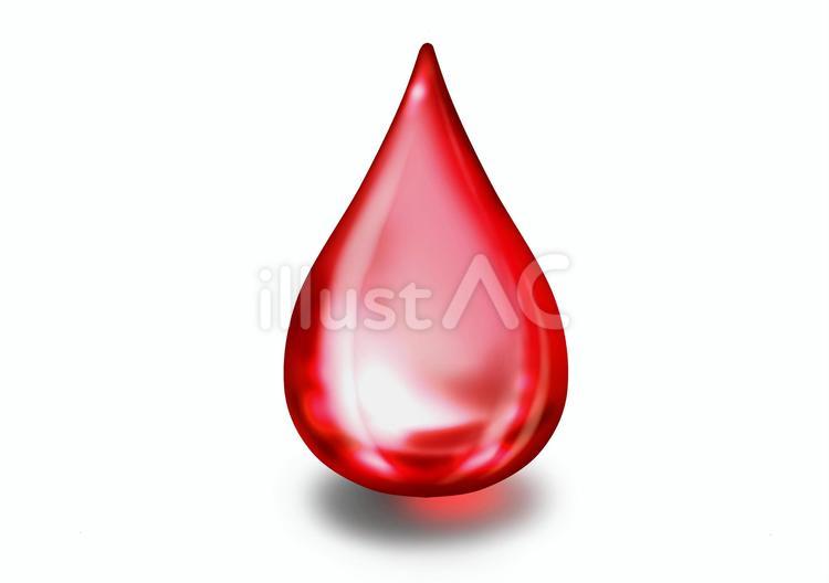 綺麗な血液のしずく　影付き 血,血液,赤のイラスト素材