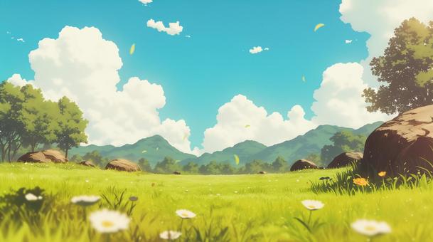 夏の空と雲の背景6