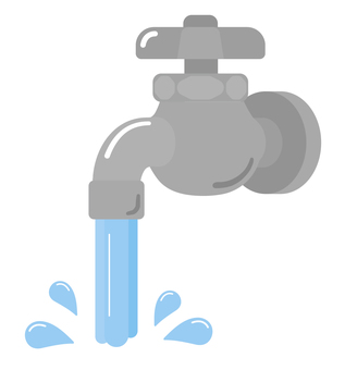 #3356水道 #3356水道 水道,蛇口,給水,水滴,雫,水,設備,管,パイプ,キッチンのイラスト素材