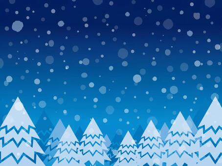 冬景色-01 冬,雪,森のイラスト素材