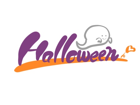 ハロウィン文字 ハロウィン文字 ハロウィン,文字,手書き,おばけ,ハート,可愛いのイラスト素材