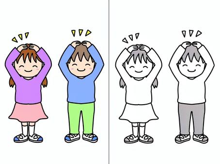 OKサインをする男の子と女の子 okサイン,ok,合格,正解,当たり,男の子,女の子,笑顔,goodのイラスト素材