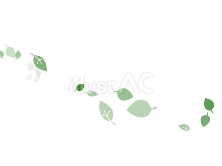 風に舞う葉っぱ　緑 舞う,葉っぱ,葉のイラスト素材