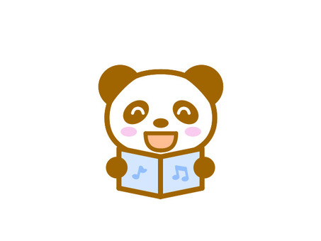 ぱんだちゃん　合唱 パンダ,動物,合唱,歌う,音楽のイラスト素材