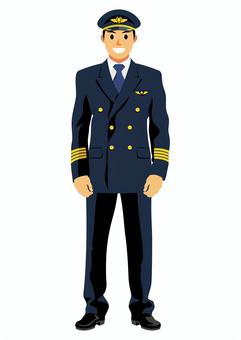 パイロット パイロット,職業,仕事,制服,航空業界,飛行機,機長,男性,人物,一人のイラスト素材
