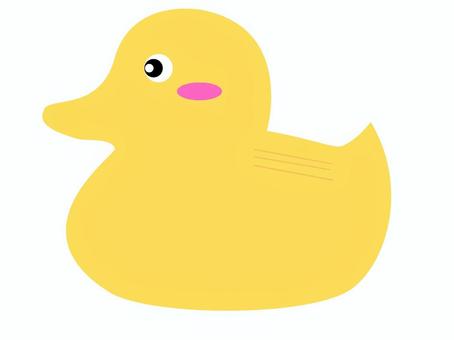 お風呂に浮かぶアヒルのおもちゃイラスト アヒル,ひよこ,鳥,黄色,かわいい,動物,おもちゃ,お風呂,子供,キャラクターのイラスト素材