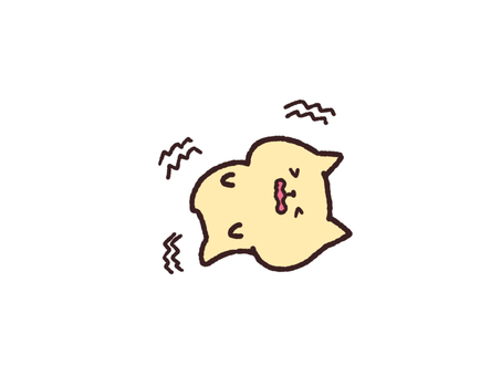 けいれんするネコ01 てんかん,痙攣,強直発作,発作,猫,病気,症状のイラスト素材