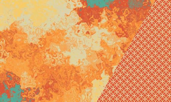 マーブル和柄の暖色系背景素材 マーブル,背景,テクスチャ,流体,リキッド,和柄,七宝,オレンジ,赤,黄色のイラスト素材