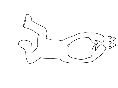 こけた棒人間 転ぶ,こける,線画,汗,3d,cg,棒人間のイラスト素材