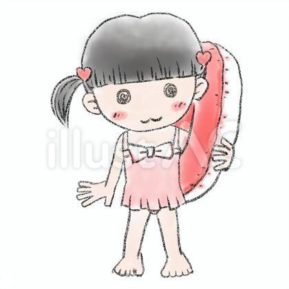 水着浮き輪 女の子結