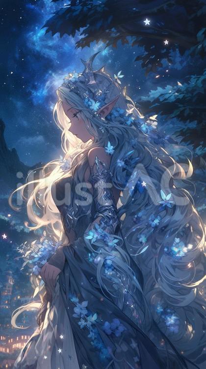 【ショート動画サイズ】エルフ エルフ,ファンタジー,神秘的のイラスト素材