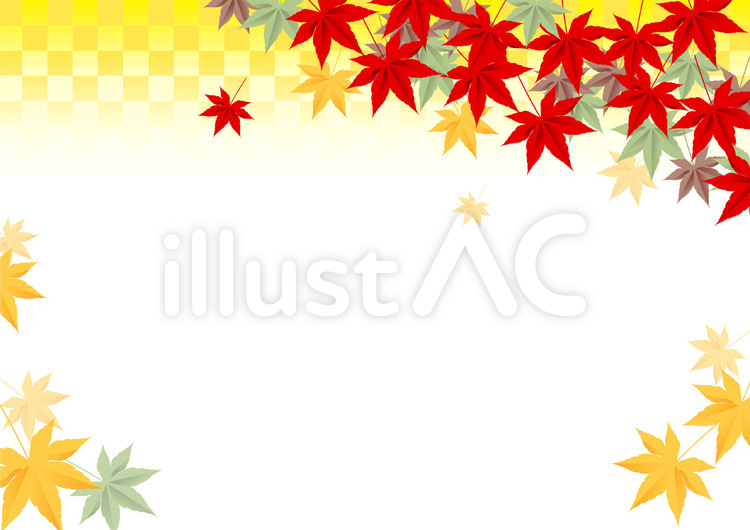 もみじフレーム02 紅葉,秋,フレームのイラスト素材