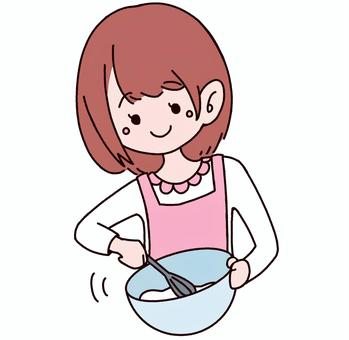 Girl cooking, , JPG and PNG