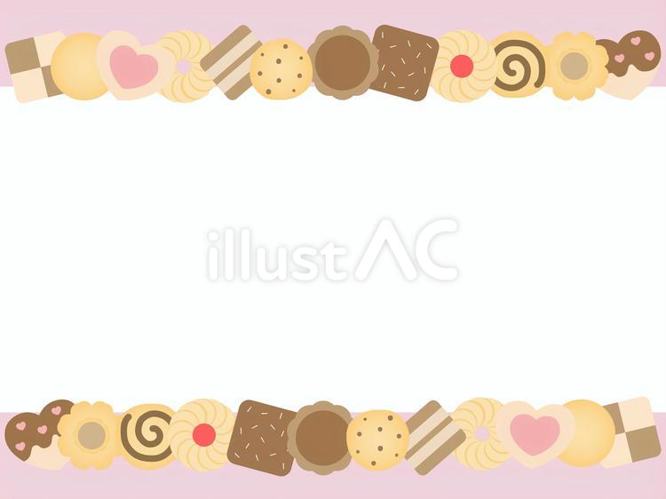 可愛いクッキーのフレーム クッキー,フレーム,お菓子のイラスト素材